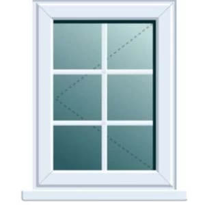 Image of White PVCu LH Side Hung LH Window H1120mm W620mm