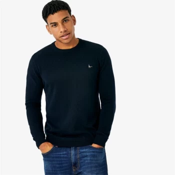Image of Jack Wills Seabourne Crew Neck Logo Jumper - Navy