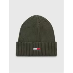 Image of Tommy Jeans Tjm Flag Rib Beanie - Green