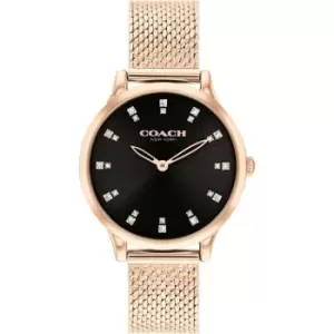 Image of Coach Ladies Coach Chelsea Watch 14504217 - Black and Rose Gold