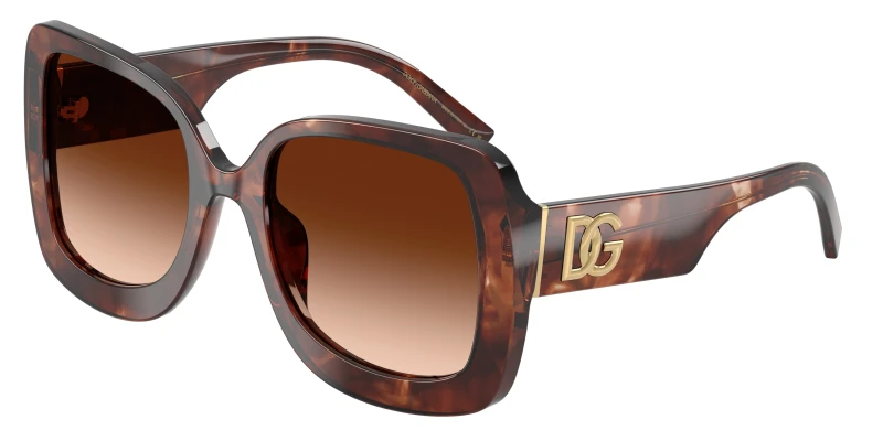 Image of Dolce & Gabbana Woman Dolce & Gabbana DG4513 322274 Sunglasses Acetate Red Brown Squared Normal Shaded Red Sunglasses Woman Acetate
