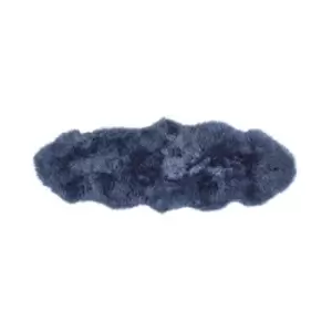 Image of Ripley Genuine Sheepskin Navy Blue Rug - Double 175x70cm