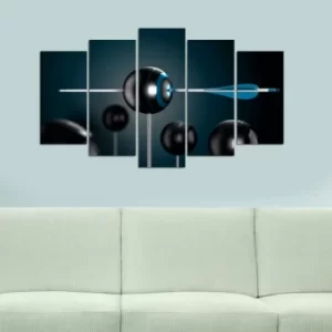 Image of 5M-72 Multicolor Decorative MDF Painting (5 Pieces)