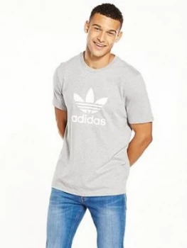 Image of Adidas Originals Trefoil T-Shirt - Medium Grey