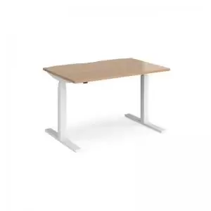 Image of Elev8 Touch straight sit-stand desk 1200mm x 800mm - white frame and