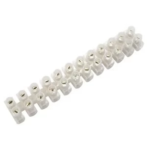 Image of BQ White 15A 12 Way Cable Connector Strip Pack of 5