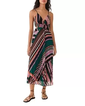 Image of ba & sh Uhaina Pleated Midi Dress