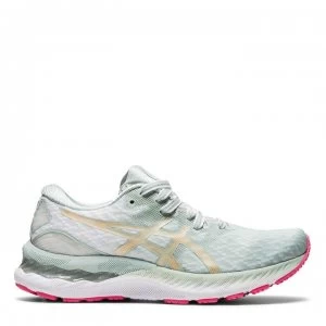 Image of Asics Gel Nimbus 23 Running Shoes Ladies - Grey/Gold