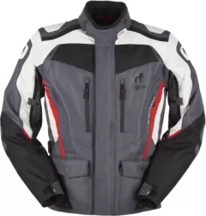 Image of Furygan Apalaches Motorcycle Textile Jacket, black-grey-red, Size 4XL, black-grey-red, Size 4XL