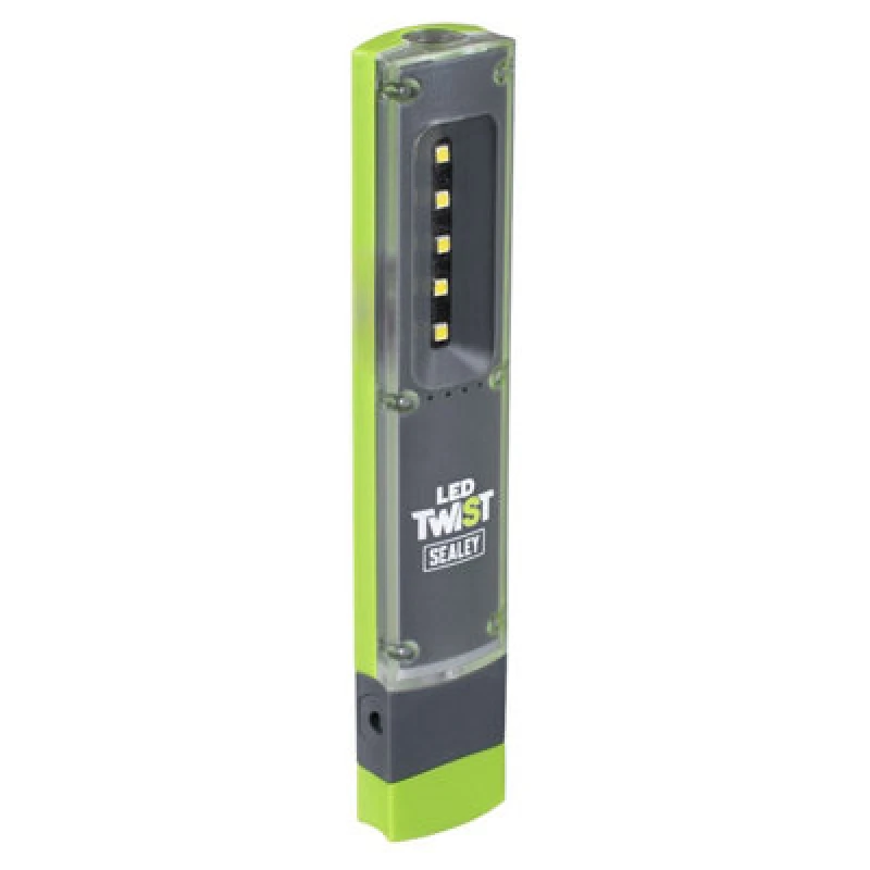 Image of Sealey LED Twist Rechargeable Inspection Light 1W COB & 1W SMD LED201G Colour: Green