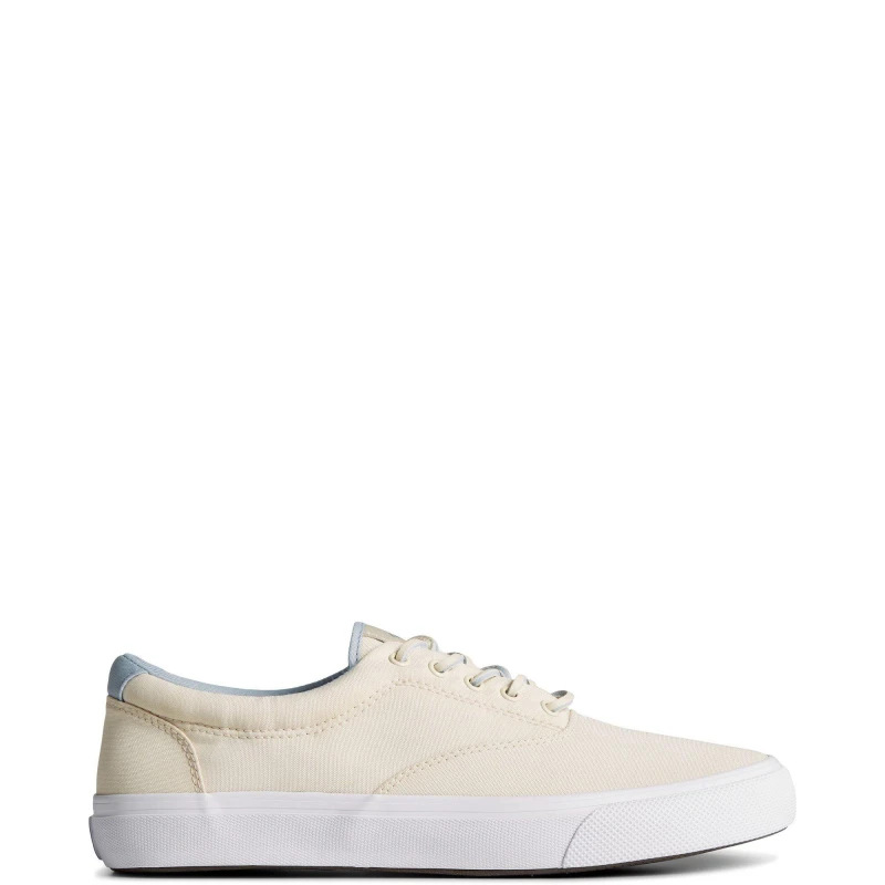 Image of Sperry Mens Striper II CVO Seacycled Lace Up Trainers UK Size 6 (EU 38) Ivory SPE035-IVORY-6