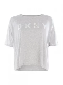 Image of DKNY Iridescent logo tee Grey