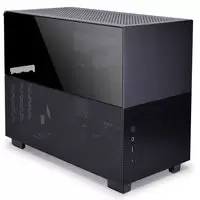 Image of Lian Li Q58X3 Mini-ITX Aluminium and Tempered Glass Case - Black