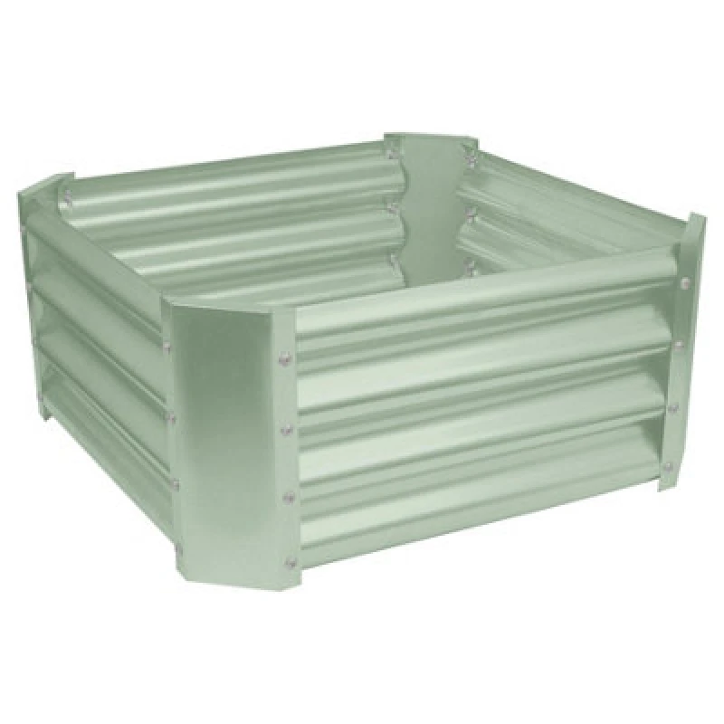 Image of Harbour Housewares Square Galvanised Steel Raised Garden Bed - 60cm x 60cm - 1pc Green