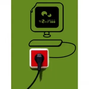 Image of PRIZ-6 Black Decorative Wall Outlet Sticker