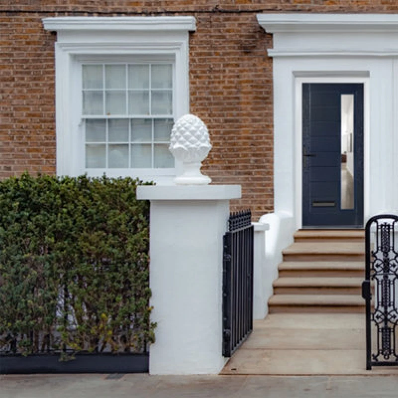 Image of Lacerta Composite Door Monza Blue 890mm X 2090mm Open In Right Hand Clear Glass 10 Year Guarantee - Free Delivery & Smart Lock