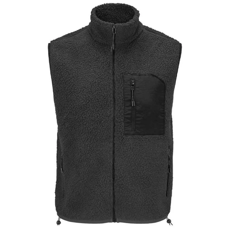 Image of SOL'S Mens Fury Sherpa Body Warmer in Grey Size: XS Grey Male XS