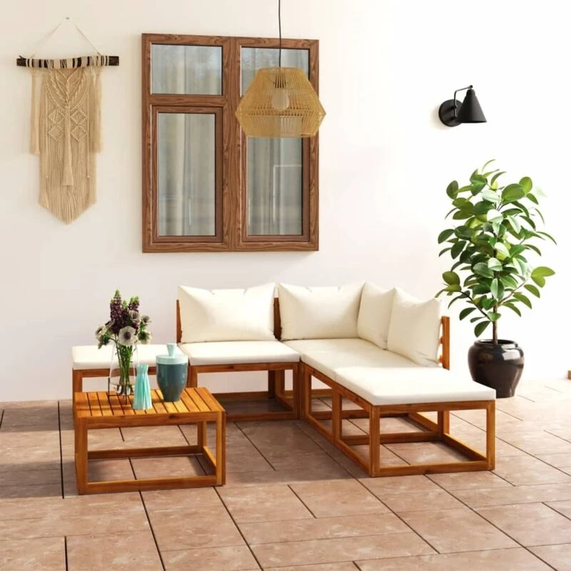 Image of VIDAXL 6 Piece Garden Lounge Set with Cushions Solid Wood Acacia (uk/ie/fi/no only) Vidaxl 8720286906132