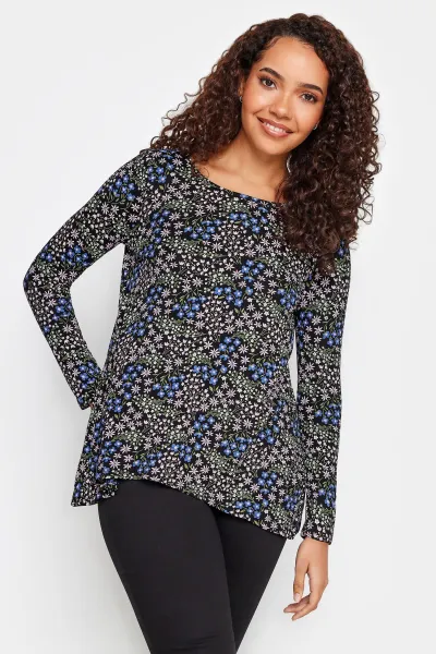 Image of Floral Print Long Sleeve Top