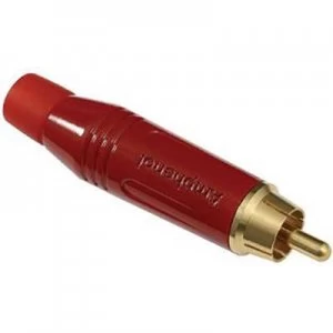 Image of Amphenol ACPR-RED RCA connector Plug, straight Number of pins: 2 Mono Red