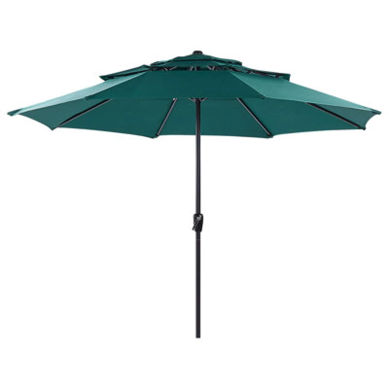 Image of Beliani Market Parasol 285cm Bibione Emerald Green