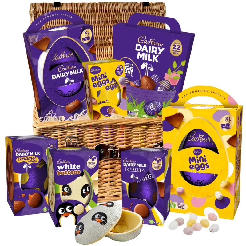 Image of Cadbury Gifts Direct Cadbury Easter Egg Chocolate Family Basket EASTBASK