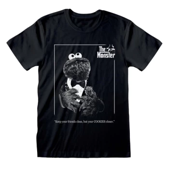Image of Sesame Street - The Monster Unisex Medium T-Shirt - Black