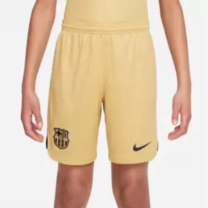 Image of Nike Barcelona Away Shorts 2022 2023 Juniors - Gold