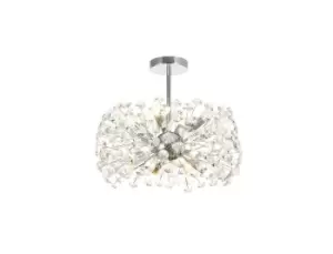 Image of Semi-Flush Pendant 8 Light G9 Polished Chrome, Crystal