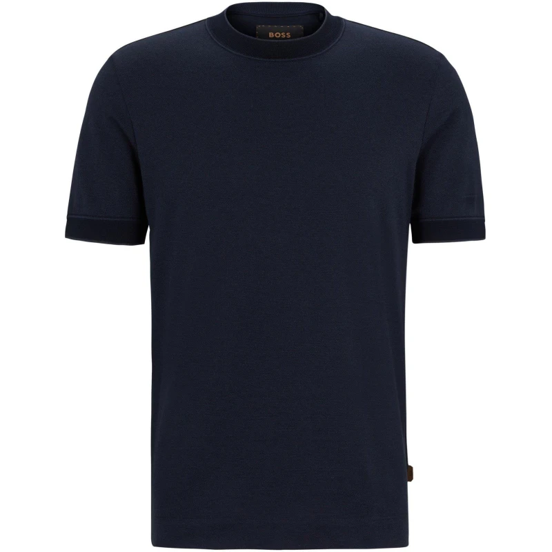 Image of Boss Mens L-Tesar 94 Polo Shirt Dark Blue male M