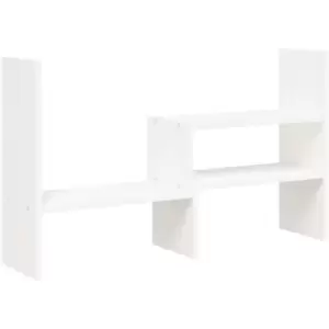 Image of Vidaxl - Monitor Stand White (39-72)x17x43cm Solid Wood Pine White
