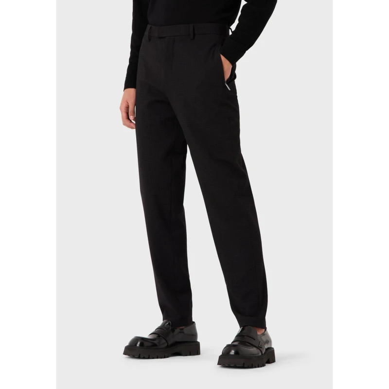 Image of Emporio Armani Trousers Straight Trousers 42R Black 29407503515