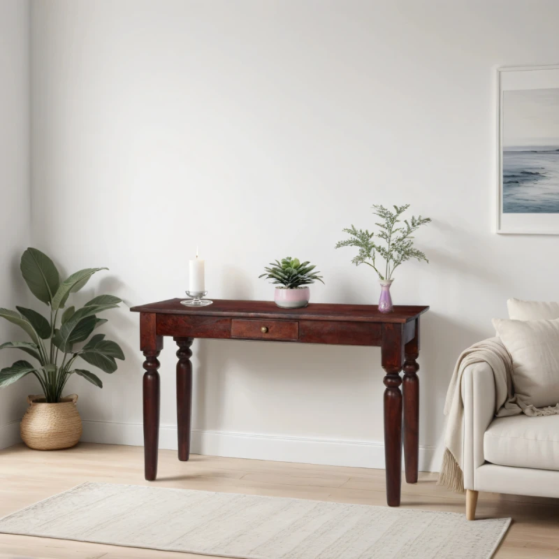 Image of Indian Hub Jaipur Dark Mango Console Table