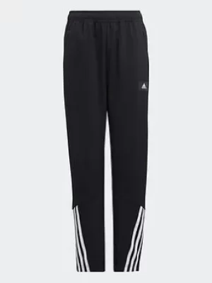 Image of Boys, adidas Arkd3 Warm Woven 3-stripes Tapered Joggers, Black/White, Size 11-12 Years