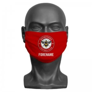 Image of Personalised Brentford FC Crest Adult Face Mask