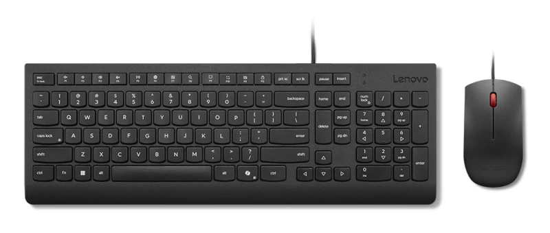 Image of Lenovo 4X31R64414 keyboard Mouse included Universal USB German Black