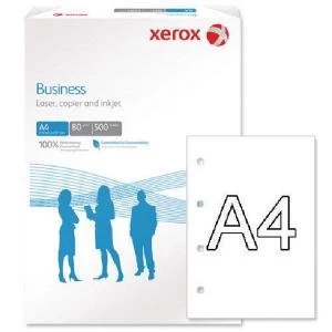 Image of Xerox Business A4 White 80gsm 4 Hole Punched Paper Pack of 500