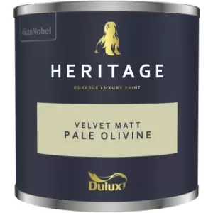 Image of Dulux Heritage Velvet Matt Pale Olivine Matt Emulsion Paint 125ml