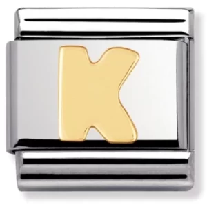 Image of Nomination CLASSIC Gold Letters K Charm 030101/11