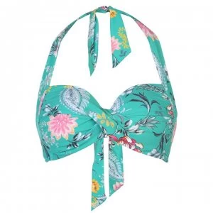 Image of Seafolly Water Garden Halter Neck Bikini Top Womens - EVERGREEN