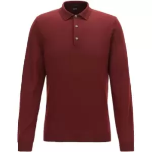 Image of Boss Bono Knit Polo Shirt - Red