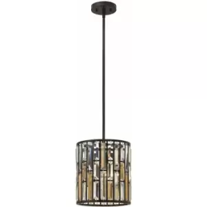 Image of Loops - 1 Bulb Ceiling Pendant Light Fitting Vintage Bronze LED E27 100W Bulb