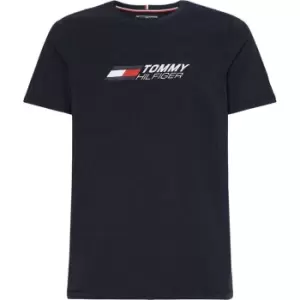 Image of Tommy Sport Logo T Shirt Mens - Blue