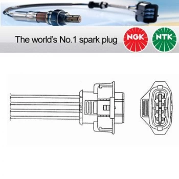 Image of NGK OZA334-SZ3 / 0407 Lambda Sensor Zirconia Type Oxygen O2 Exhaust Probe