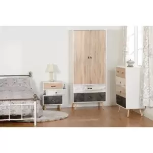 Image of Seconique Nordic 2+2 Chest White & Distressed Scandinavian Style