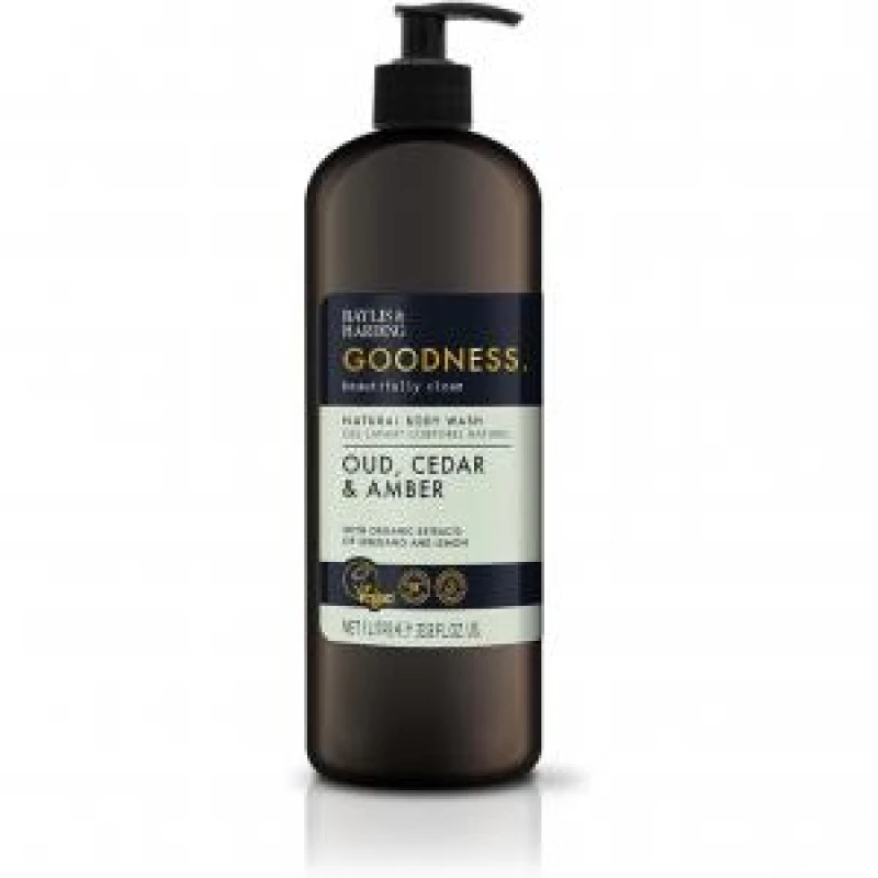 Image of Baylis & Harding Goodness Oud, Cedar & Amber natural shower gel 1000 ml