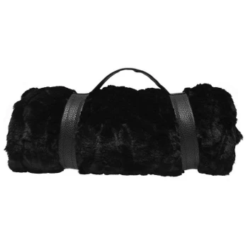 Image of Biba Puma Faux Fur Throw - Black