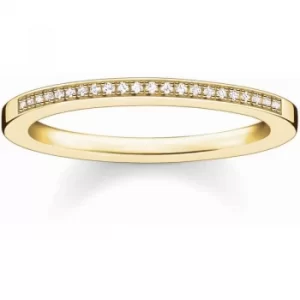 Image of Ladies Thomas Sabo Sterling Silver Size M.5 Diamond Ring