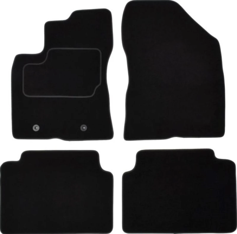 Image of CUSTOPOL TOY50C Floor mat set Front and Rear, Quantity: 4, black, Textile Textile Floor mat set (215)