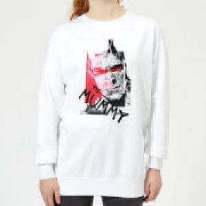Image of Universal Monsters The Mummy Collage Womens Sweatshirt - White - M